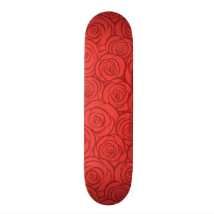 Skateboard Arrière - plan abstrait de roses rouges