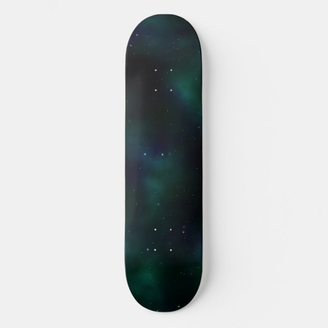 Skateboard Arrière - plan céleste Alien de l'espace Blue Gree (Recto)