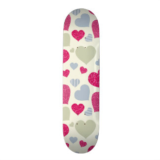 Skateboard Arrière - plan de coeurs