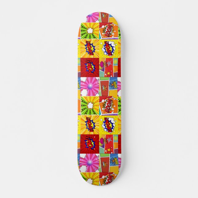 Skateboard Arrière - plan de la bande dessinée Superhero (Devant)