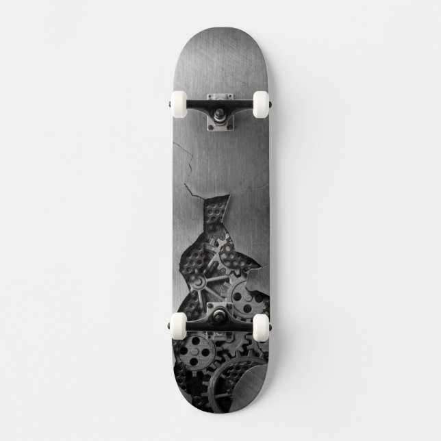 Skateboard Arrière - plan en métal avec des dommages (Recto)