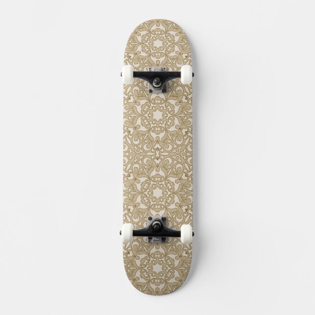 Skateboard Arrière - plan fleuri floral (Recto)
