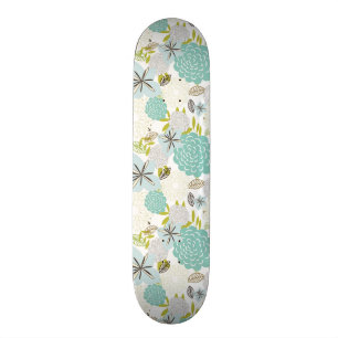 Skateboard Arrière - plan floral 5