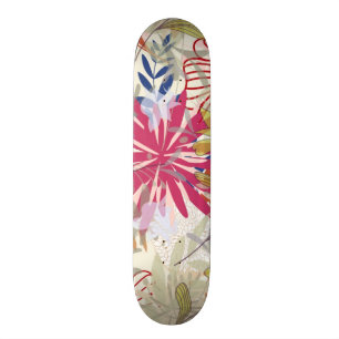 Skateboard Arrière - plan floral 6
