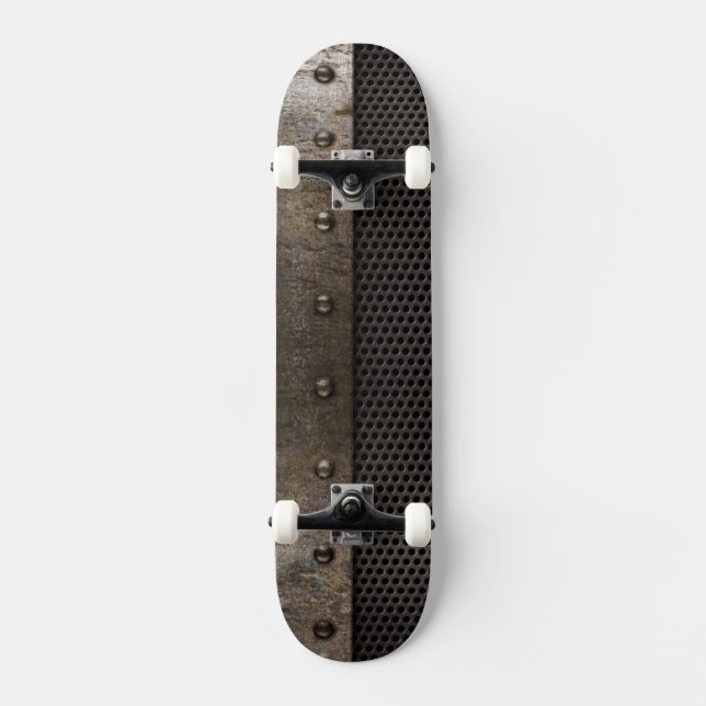 Skateboard Arrière - plan grunge en métal (Recto)
