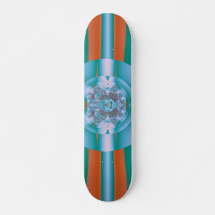 Skateboard Art abstrait corail aquatique rétro-futuriste