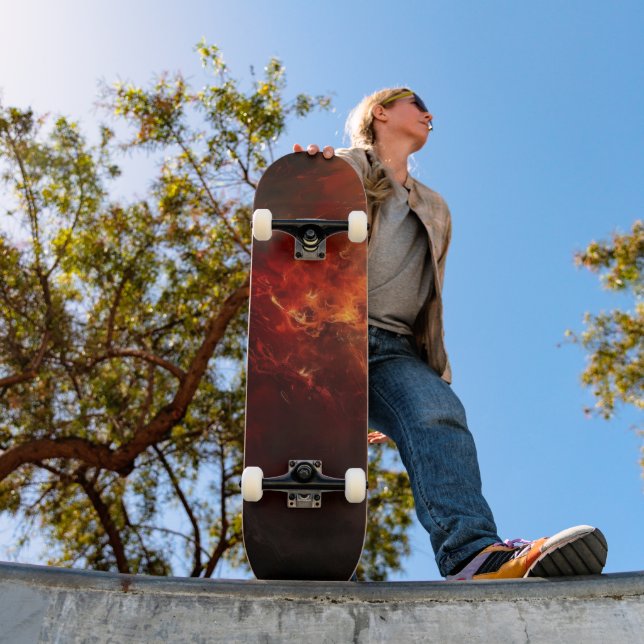 Skateboard Art Abstrait du feu (Extérieur 1)