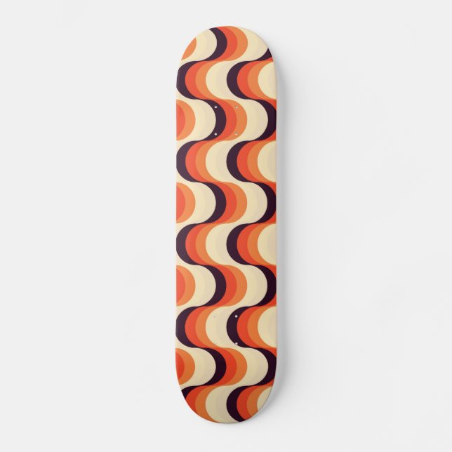 Skateboard Art abstrait sans couture de rétros années '50 (Recto)