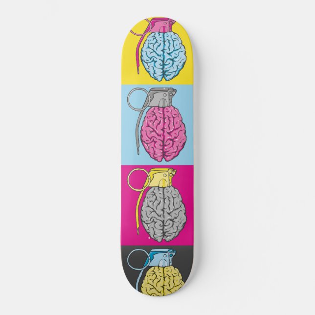Skateboard Art de bruit de grenade de cerveau (Recto)