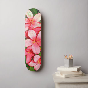 Skateboard Art de Frangipanier Tropical Rose