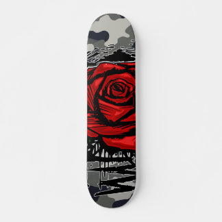 Skateboard Art de graffiti Rose Rugueuse – Fleur Urbaine Roug