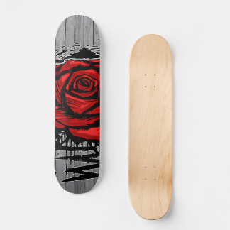 Skateboard Art de graffiti Rose Rugueuse – Fleur Urbaine Roug