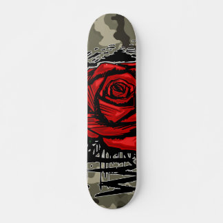 Skateboard Art de graffiti Rose Rugueuse – Fleur Urbaine Roug