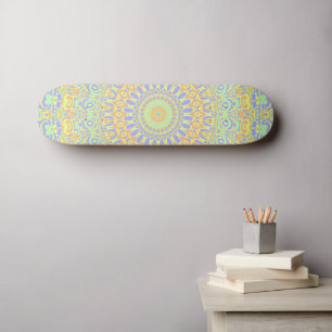 Skateboard Art de mandala boho éclectique coloré original