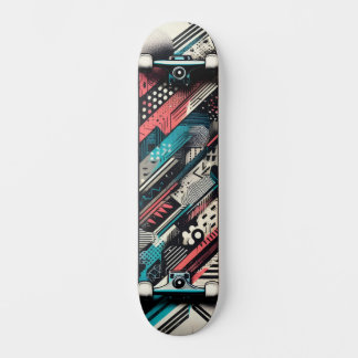 Skateboard Art de rue technologique rétro-futuriste Skateboar