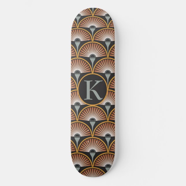 Skateboard Art Déco Jazz Age Sunset Jukebox (Recto)