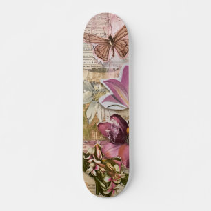 Skateboard Art Floral Vintage cool