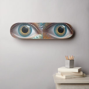 Skateboard Art fractal à boule oculaire bleue,