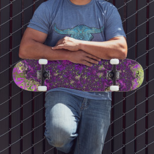 Skateboard Art fractal funky groovy tripant coloré audacieux