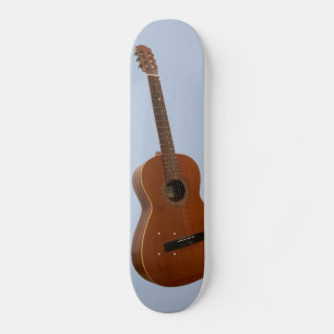 Skateboard Art guitare classique Imprimer sur bleu clair