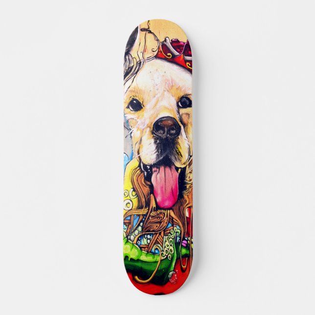 Skateboard Art Moderne Golden Retriever Street (Devant)