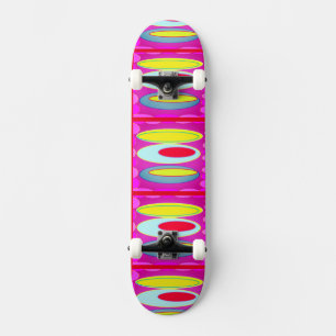 Skateboard Art motif ovale dans des couleurs mélangées modern