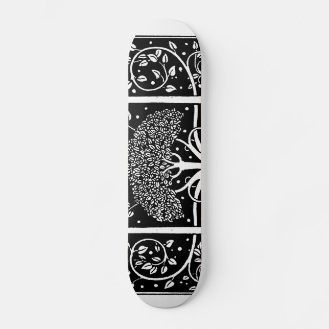 Skateboard Art Nouveau Tree Beardsley Motif (Recto)