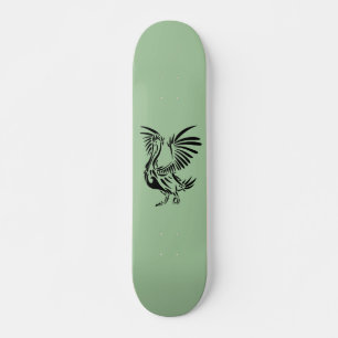 Skateboard Art Pélican Tribal sur le vert