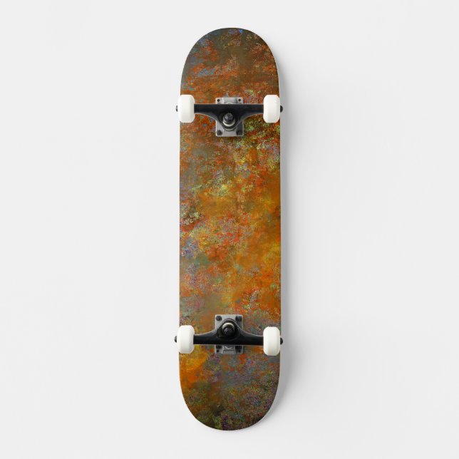 Skateboard Art Rustique Industriel Rouillé (Recto)