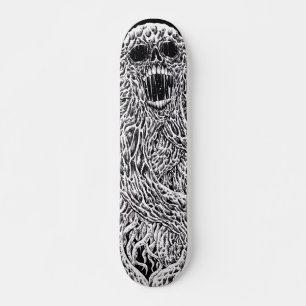 Skateboard Art Tentacle Crâne noir et blanc