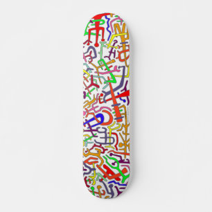 Skateboard ARTBOARD ABSTRAIT (dossier blanc)