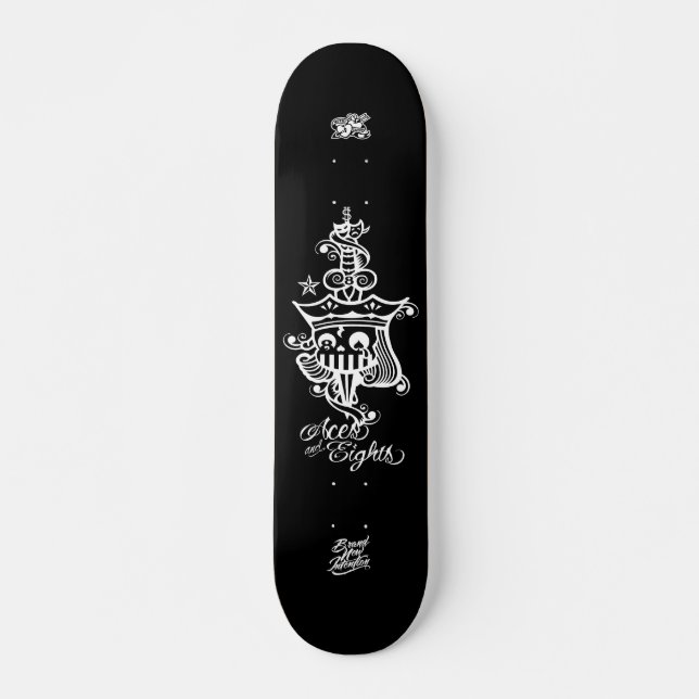 Skateboard As et Eights (la main de l'homme mort) (Devant)