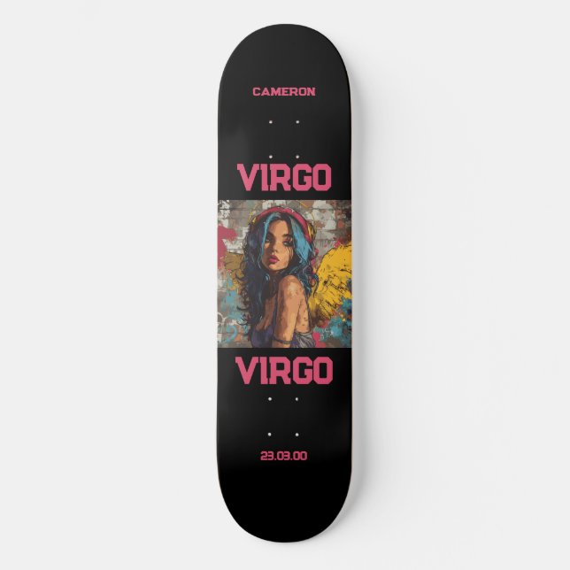 Skateboard Astrologie Graffiti Virgo Zodiac Skate (Recto)