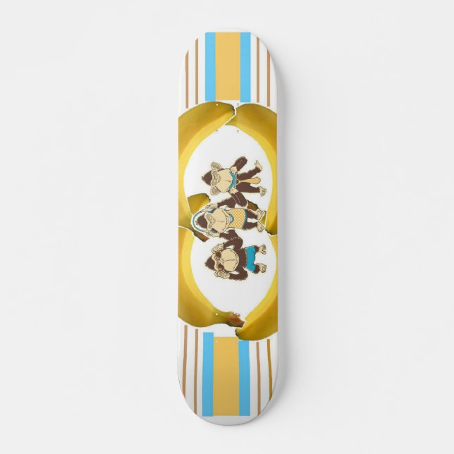 Skateboard Aucune planche à roulettes mauvaise de singes (Devant)