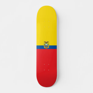 Skateboard auf der Flagge von Equador