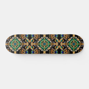 Skateboard aux couleurs brésiliennes