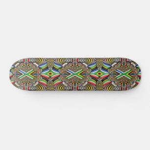 Skateboard aux couleurs sud-africaines