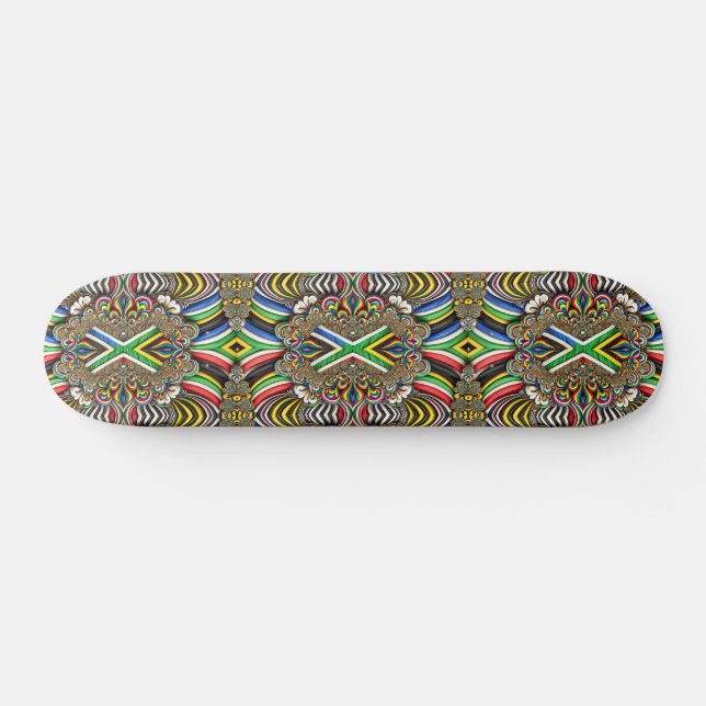 Skateboard aux couleurs sud-africaines (Horz)