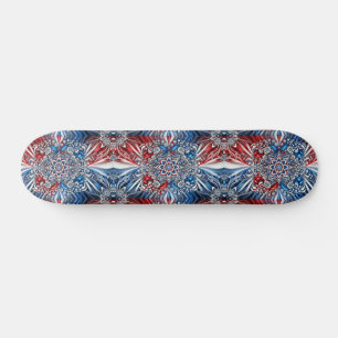 Skateboard avec design de couleurs françaises