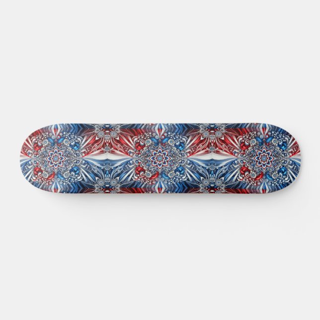 Skateboard avec design de couleurs françaises (Horz)