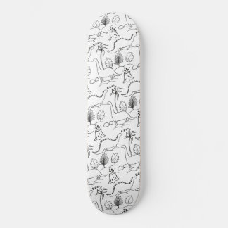 Skateboard avec dinosaures.