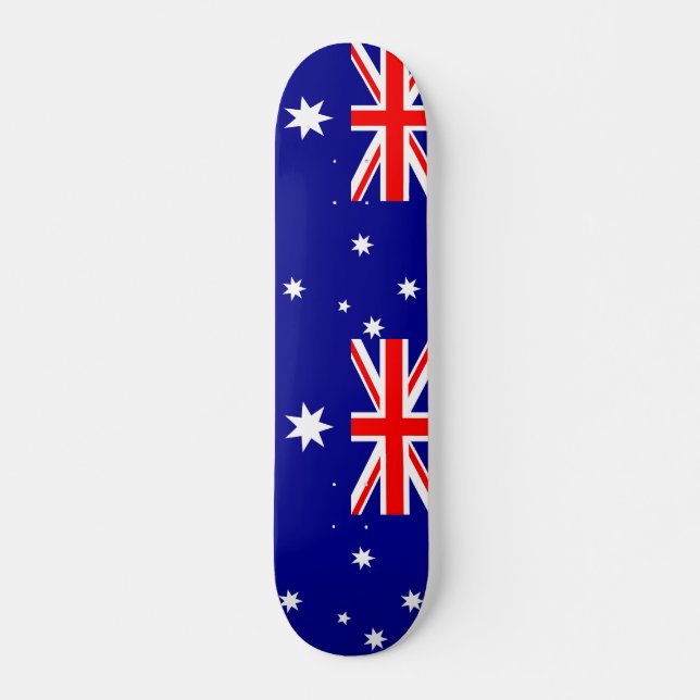 Skateboard avec drapeau d'Australie (Devant)