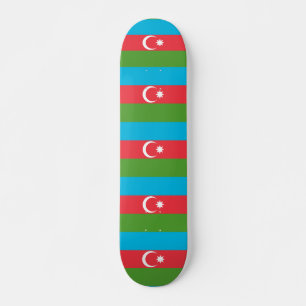 Skateboard avec drapeau d'Azerbaïdjan