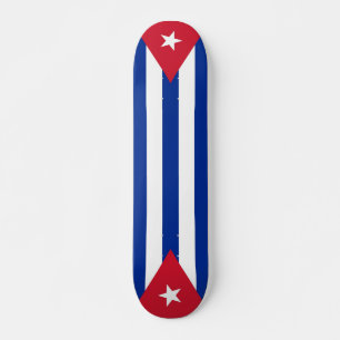Skateboard avec drapeau de Cuba