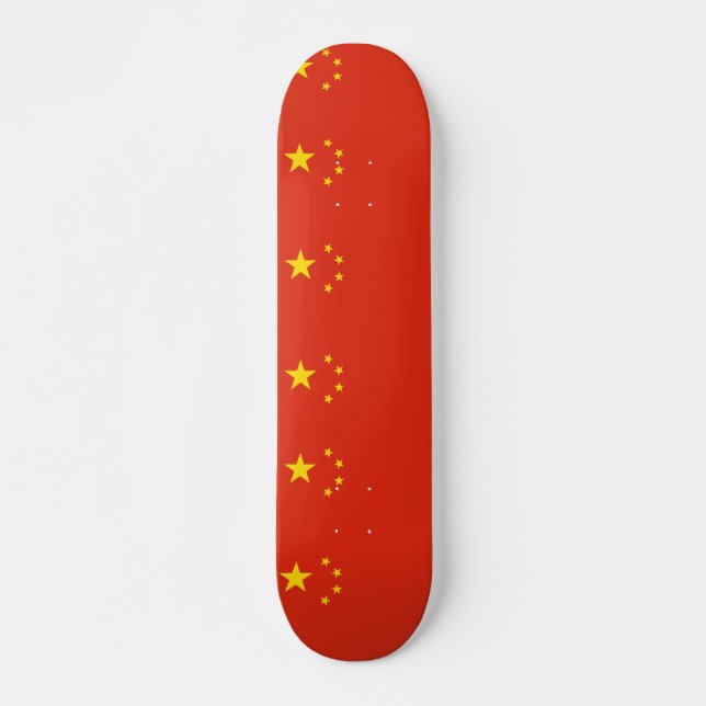 Skateboard avec drapeau de la Chine (Devant)