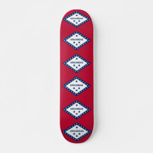 Skateboard avec drapeau de l'Arkansas