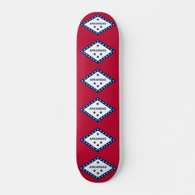 Skateboard avec drapeau de l'Arkansas (Devant)