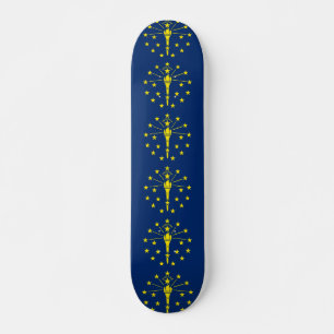 Skateboard avec drapeau de l'Indiana