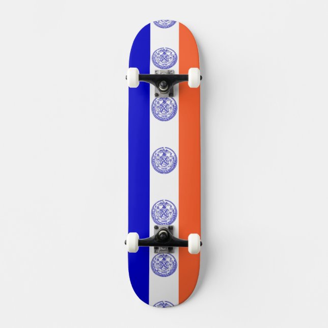 Skateboard avec drapeau de New York (Recto)