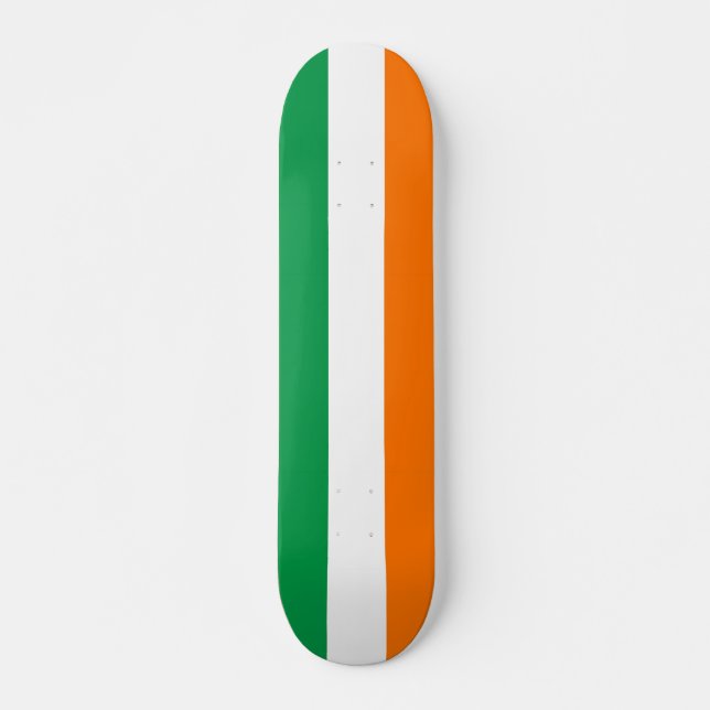 Skateboard avec drapeau d'Irlande (Devant)